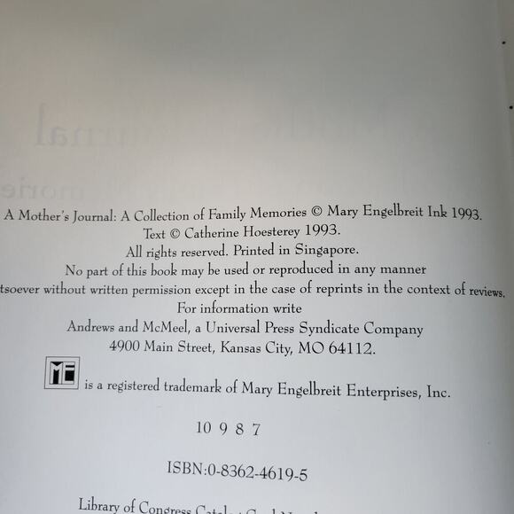 Vintage 1993 Baby Book A Mothers Journal Mary Engelbreit Unused Illustrated - Picture 6 of 13